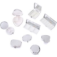 1PCS Metal Pill Boxes Medicine Organizer Container Medicine Case Pill Candy Box Round Rectangular Tablet Pill Box Container