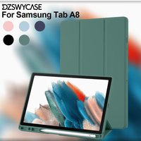 For Samsung Galaxy Tab A8 10.5 Inch 2021 Tablet Case Cover(SM-X205/SM-X200),Flexible TPU with Triple-Fold Stand, Auto Sleep/Wake