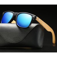 Fashion Bamboo Wood Vintage Square Sunglasses Men Women Luxury Brand Designer Sun Glasses Wooden Driving UV400 Eyewear