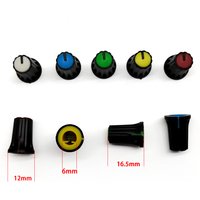 100pcs D hole potentiometer knob cap Half shaft mixer console plastic rotating cap 270 degrees 16.5*12mm