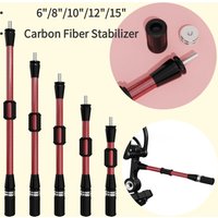 6/8/10/12/15" Bow Stabilizer Carbon Shock Absorption Rod Recurve Compound Bow Balance Bar Archery Damper Hunting Shooting Target