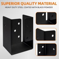 4x6 Concealed Joist Hanger Bracket, Heavy Duty Hidden Support Fit for 4x6 Beam, Swing, Handrail and Fence Structure