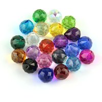 10pcs 15mm Crystal Glass Lighting Faceted Ball Chandelier Parts Feng Shui Lamp Prism Sun Catcher Home Wedding Party Decoration