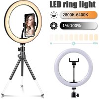 10 inch LED Selfie Ring Light Dimmable Photography Fill Lamp with Mini tripod for Phone Tiktok Live Video Photo Studio Ringlight