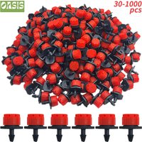 OASIS 30-1000PCS 4/7mm Garden Irrigation Nozzle Adjustable Dripper Watering Sprinkler Emitter Micro Drip Balcony Yard Greenhous