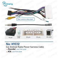 Vehicle Stereo Cable Connector Android Head Unit Power Wiring Harness Adapter For Hyundai Celesta I10 I20 KIA KX3 K2 Cerato