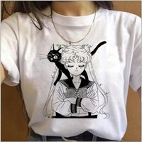 Sailor Moon Graphic T-Shirt, Anime Graphic Shirt Summer Men's and Women's Loose and Breathable cotton T-shirt Top