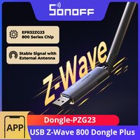 SONOFF Dongle-PZG23 Z-Wave 800 Series USB Dongle with External Antenna Z-Wave Long Range Anti-Interference Supports S2 Security