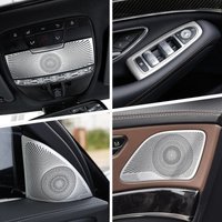 For Mercedes Benz S Class W222 Accessories Interior Center Console Water Cup Panel Gear Frame Trim Cover Sticker Car Decoration
