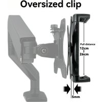 A07R Universal Portable VESA Clip VESA Flat Clamp Stand for 7-15in Tablets for IPad,4-7in Folding Screen/Straight Panel Phone