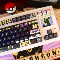 NAT Pokemon Umbreon Mechanical Keyboard Keycaps MOA Height PBT Material 5-Sided Sublimation Custom Gaming Office Gamer