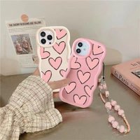 Love Heart Hang Strap Wrist Chain Lanyard Case For infinix Tecno Spark 6 GO 2024 2024 2022 10 PRO 10C 8T 8C SMART 8 7 6 PLUS 5 4