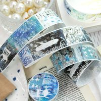 2m/roll Ins Die Cut Washi Sticker Tape Creative Collage Decorative Planner Handbook DIY Diary Scrapbook Stationery Sticker