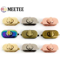 1-5Pcs Meetee 35x18mm Metal Bag Lock Clasp Handbag Twist Turn Locks Buckle Oval Rotating Twisting Clasps Hardware Accessories