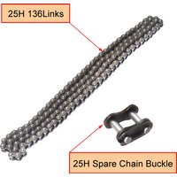 25H Chain Multiple Choices with Spare Chain Buckle Spare Master Link for 47cc 49cc Engine ATV Quad Go Kart Dirt Pocket Mini Moto