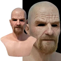 Adult Heisenberg Mask Walter White Cosplay Breaking Bad Bald Latex Realistic Face Mask Halloween Party Horror Festival Costume