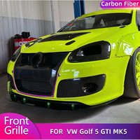 Carbon Fiber Car Front Bumper Kidney Grille for Volkswagen VW Golf 5 GTI MK5 2D 2004-2007 Replacement Auto Grills Body Kit FRP