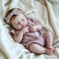 Lalka Odrodzona Dziewczyna 20 Calce 50cm Ciało tkaniny z miękkiego winylu, która wygląda jak prawdziwe dziecko noworodki Dziewczyny