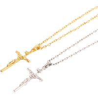 Fashion Gold Color Choker Jewelry Gift INRI Cross Necklaces & Pendants Women Men Gifts