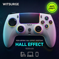 WITSURGE Hall Effect PS5 Controller,Wireless Anti-Drift Gamepad,Dual Hall Joysticks&Triggers,Macro Back Buttons,1500mAh, RGB