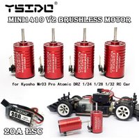YSIDO Mini 1410 V2 2580KV 3580KV 5580KV 9580KV 1525 Brushless Motor 20A ESC for Kyosho Mr03 Pro Atomic DRZ 1/24 1/28 RC Car