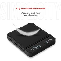 USB Charging Waterproof Mini Coffee Scale LED Screen High Precision Portable Weighing Scale with Counting Timing