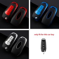 Leather TPU Car Remote Key Case Cover For Ford Figo 2017 Mondeo 5 Ecosport Fiesta Mk8 Everest Ranger Fusion Kuga Escort F150