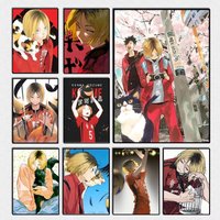 Anime H-Haikyu Kozume Kenma Cool Boy Manga Posters Fancy Wall Sticker for Living Room Bar Decoration Wall Decor