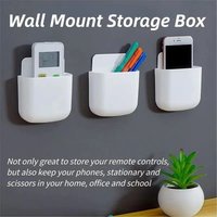 Wall mounted home storage box, suitable for living room, air conditioning, remote control, mobile phone stand and bookshelf