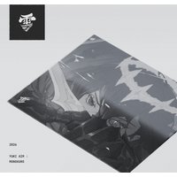 Yuki Aim Monokuro Tempered Glass Mouse Pad Game Pad Anime Table Pad Smooth Control Esports Fps Game Desktop Accessories Gifts