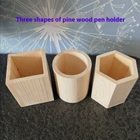 Pine wood round pen holder Wholesale Solid Wood Pen Holder HandmadeDIYPen Holder Ultra-light Clay Snowflake Mud Wooden Mold