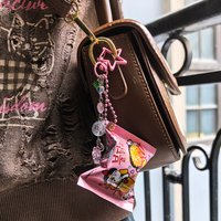 Buldak Ramen Keychains Korean Snack Keychain Mini Snacks Pendant Bag Pendant Car Key Ring Gifts Handmade Aesthetic Keychain