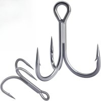 Fishing Treble Hooks-5X-Extra-Strong-Duty Ultra Anti-Rust Bulk Hooks for Saltwater and Freshwater Fishing Luya Hook with Barb