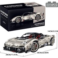 1:8 High-Tech Series Sports Car Building Block Simulation Model City Mechanical Racing Vehicle Model Bricks Toys Birthday Gifts