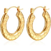 Chic Simple Hoop Earrings Ins Simple Women Fashion Earrings Stainless Steel Gold Plated Twisted Circle Huggies Earring