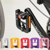 For BromptonFoldable Bicycle Flat Pedal Aluminum Bicycle Platform Pedal Purple Folding Pedal