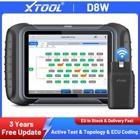 XTOOL D8W BT Kfz-Diagnosegerät ECU-Codierung PMI VAG Geführter Aktiver Test OBD2 KI-gestützter Allsystem-Automobilscanner Schlüsselprogrammierung CAN FD DoIP FCA AutoAuth OBD OBDII Code-Lesegerät 42+
