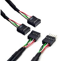 30/60CM 9Pin USB2.0 Extension Cable USB 2.0 9-Pin Female to Female Male to Female Multiplier Extension Cord Wire 9Pin Data Cable