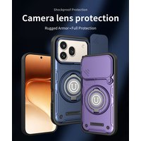 Anti-Fall Armor Shockproof Case For Honor 600 VKJ-NX9 600Pro VKP-NX9 Slide Camera Lens Protection Metal Ring Holder Phone Cover