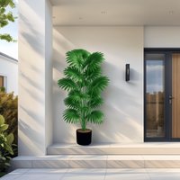43.30 inches tall artificial palm tree - large fake tropical plant suitable for indoor outdoor decoration without pot image 4