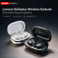 Bezprzewodowe słuchawki sportowe Lenovo LP75 z mikrofonami, sterowaniem przyciskiem, wyświetlaczem zasilania LED, dźwiękiem radia Hi-Fi Słuchawki Bluetooth 5.3 TWS