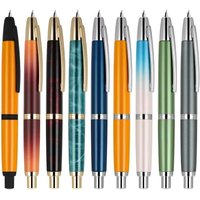 JINHAO 10 Press Fountain Pen Retractable EF/F Nib Metal With Clip Writing Ink Pen Converter School Stationery PK A1 A2 Supplies