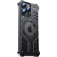 Magnetic Aluminum Alloy 360° Degree Rotating Bracket Phone Case For iPhone 15 16 Pro Max Plus Aromatherapy Shock Protect Cover