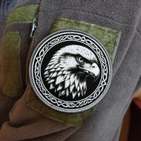 Falcon Round Tactical Patches for Clothing Funny Hook&Loop Patch Military Morale Badge Combat Applique Backpack Stickers
