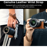SmallRig A7C II / A7CR Camera Leather Case Kit for Sony Alpha 7C II/Alpha 7CR Retro Style Leather Camera Half Case w Wrist Strap