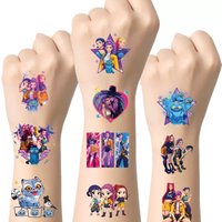 20pcs/set Anime K-POP Tattoo Stickers Rumi Mira Zoey Cartoon Tattoo Stickers Halloween Party Cosplay Props
