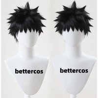 Uchiha Obito Cosplay Wig 30cm Short Black Wig Cosplay Anime Cosplay Wigs Heat Resistant Synthetic Wigs
