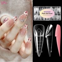 BNG Dual Forms for Builder Gel Stiletto Square Space French Dual Nail Form for Nail Extension 150PCS Reusable Acrylic Molds