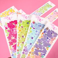 Sparkling Galaxy Series Stickers Cute Glitter Powder Color Gradual Change Laser Decoration Goo Card Hand Account Sticker