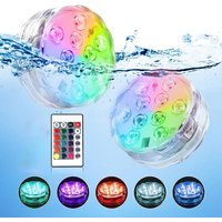 Submersible Led Lights With Remote Battery Operated Underwater Pond Bathtub Hot Tub Spa Swimming Pool Fountain Vases Fish Tank